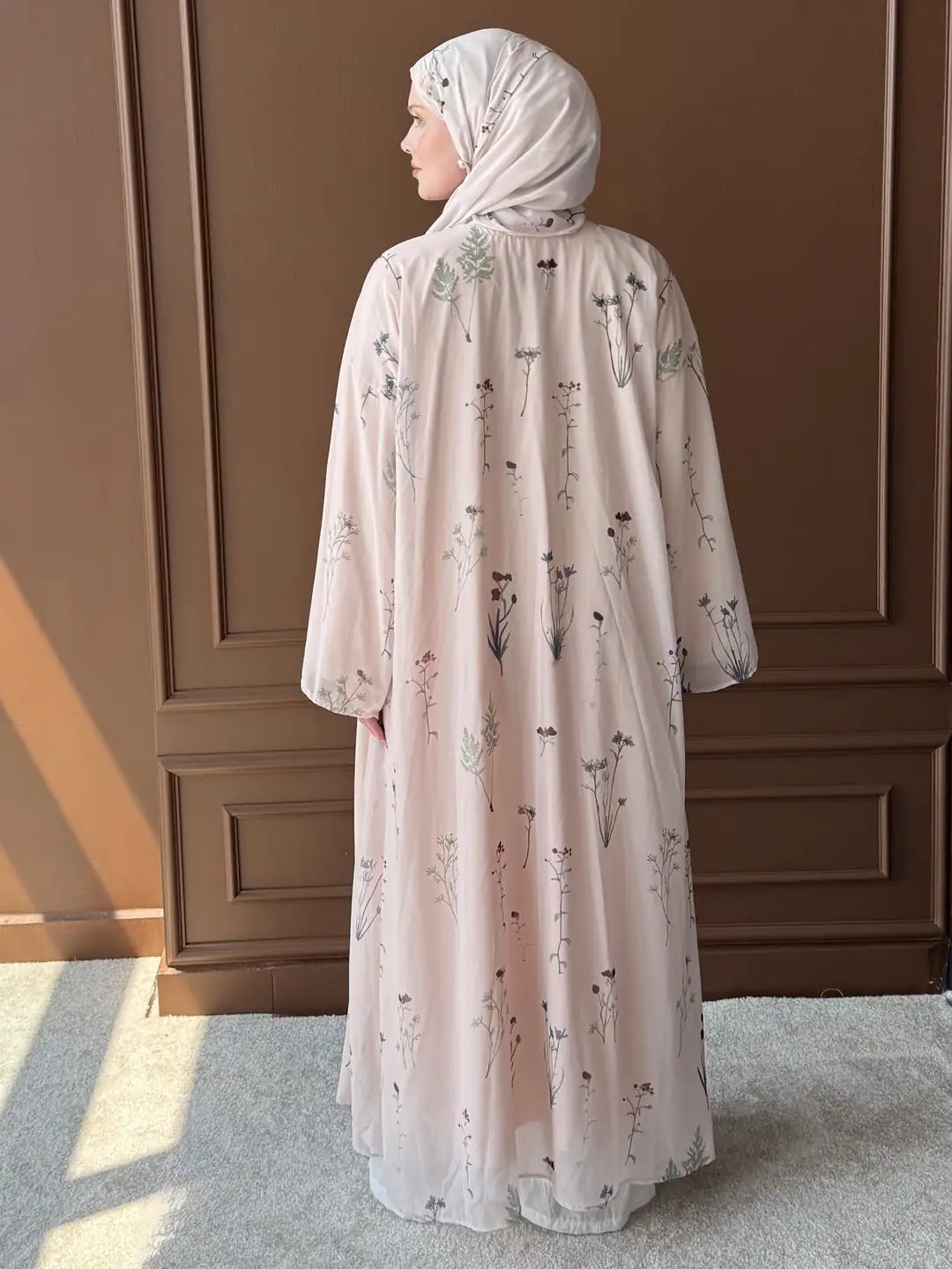 Chiffon Abaya and Shawl Set