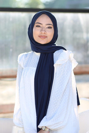 Soft Viscose Jersey Shawl — Lacivert