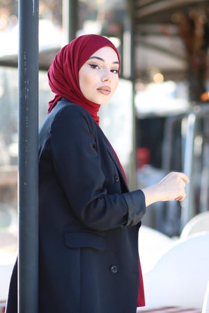 Soft Viscose Jersey Shawl — Bordo