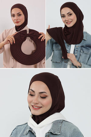 3-Piece Modest Head Covering Set: Ninja Bonnet, Visor & Hat