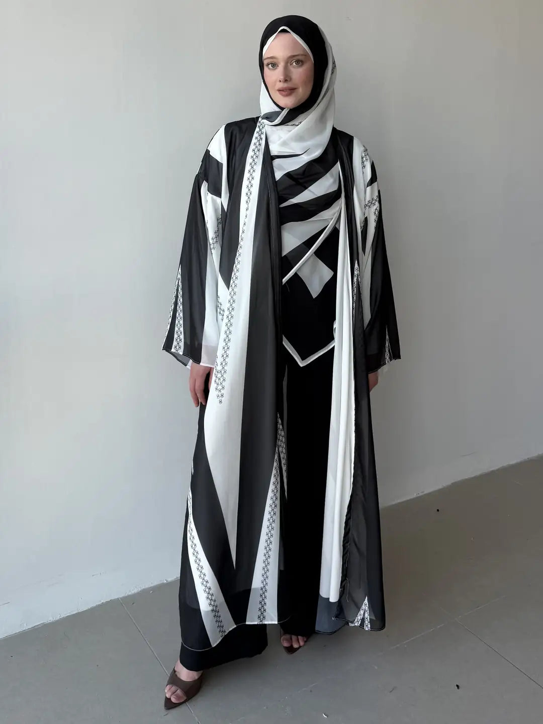 Chiffon Abaya and Shawl Set