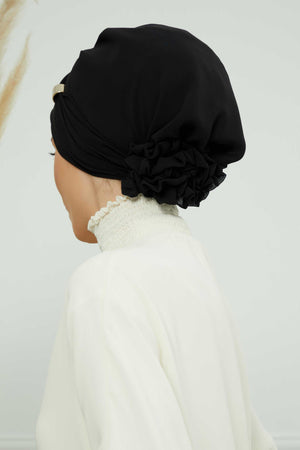 Ready-to-Wear Chiffon Turban with Metallic Accent