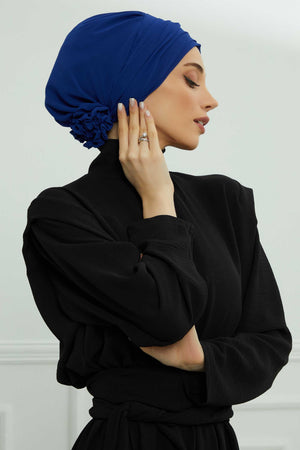 Ready-to-Wear Chiffon Turban with Metallic Accent