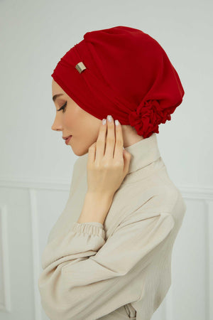 Ready-to-Wear Chiffon Turban with Metallic Accent