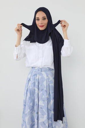 Ready-to-Wear Jersey Bonnet Shawl with Face Covering