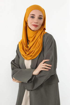 Ready-to-Wear Jersey Bonnet Shawl with Face Covering