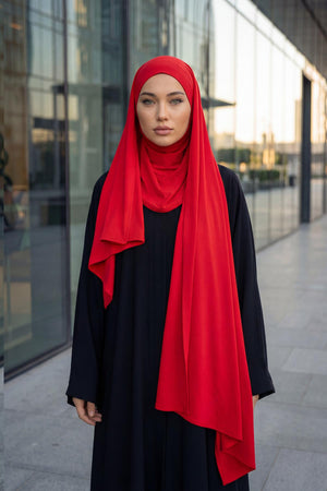 Ready-to-Wear Jersey Bonnet Shawl with Face Covering