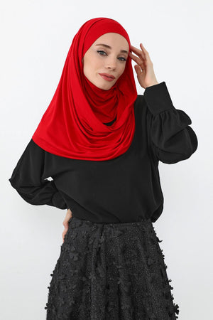 Ready-to-Wear Jersey Bonnet Shawl with Face Covering