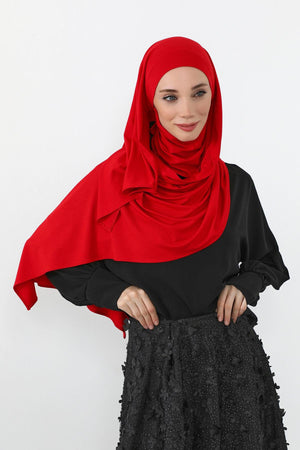 Ready-to-Wear Jersey Bonnet Shawl with Face Covering