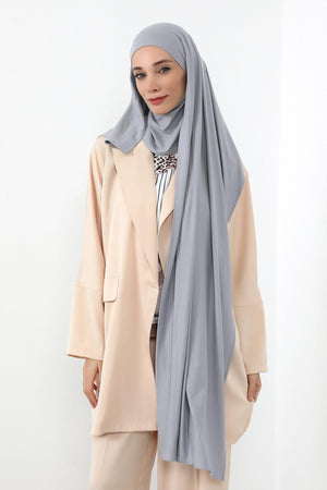 Ready-to-Wear Jersey Bonnet Shawl with Face Covering