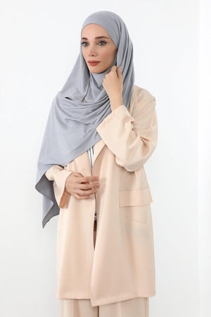 Ready-to-Wear Jersey Bonnet Shawl with Face Covering