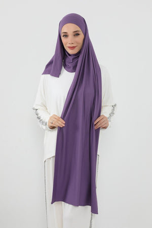 Ready-to-Wear Jersey Bonnet Shawl with Face Covering