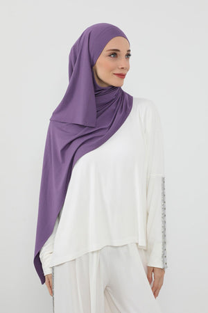 Ready-to-Wear Jersey Bonnet Shawl with Face Covering