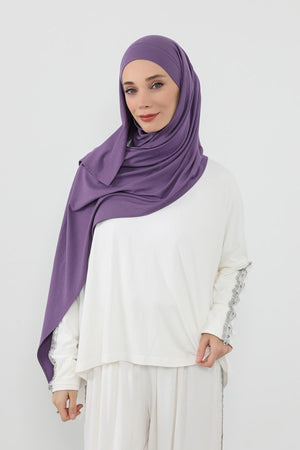 Ready-to-Wear Jersey Bonnet Shawl with Face Covering