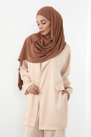 Ready-to-Wear Jersey Bonnet Shawl with Face Covering