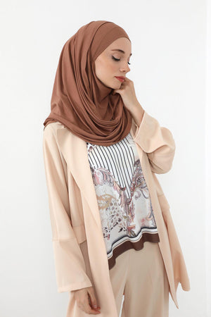 Ready-to-Wear Jersey Bonnet Shawl with Face Covering