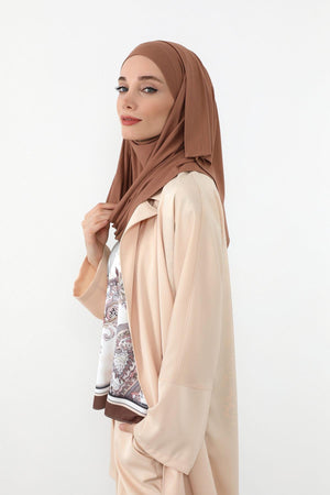 Ready-to-Wear Jersey Bonnet Shawl with Face Covering