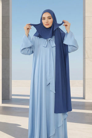 Ready-to-Wear Jersey Bonnet Shawl with Face Covering