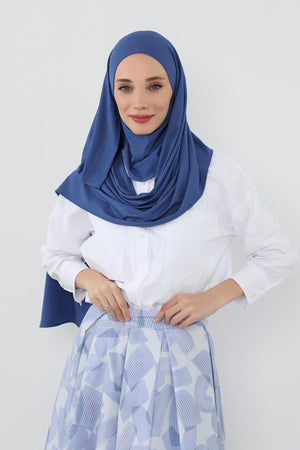 Ready-to-Wear Jersey Bonnet Shawl with Face Covering