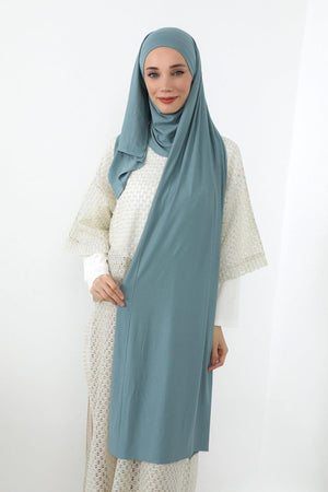 Ready-to-Wear Jersey Bonnet Shawl with Face Covering