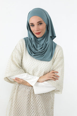 Ready-to-Wear Jersey Bonnet Shawl with Face Covering