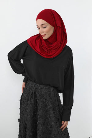 Ready-to-Wear Jersey Bonnet Shawl with Face Covering