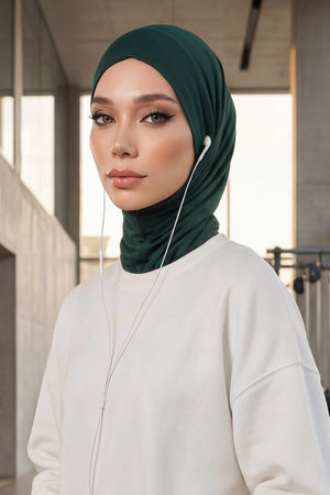 Jersey Bonnet with Neck Coverage and Earphone Opening
