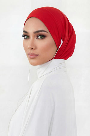 Jersey Bonnet with Neck Coverage and Earphone Opening