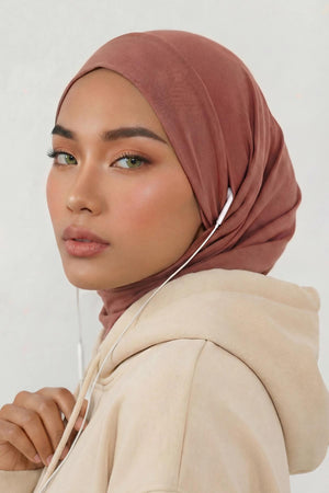 Jersey Bonnet with Neck Coverage and Earphone Opening
