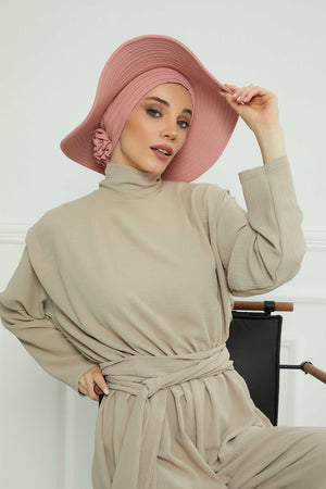 Comfortable Aerobin Fabric Bonnet with Side Gather Detail