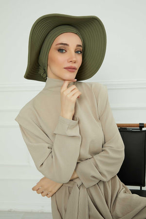 Comfortable Aerobin Fabric Bonnet with Side Gather Detail