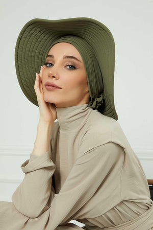 Comfortable Aerobin Fabric Bonnet with Side Gather Detail