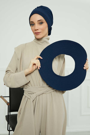 Comfortable Aerobin Fabric Bonnet with Side Gather Detail