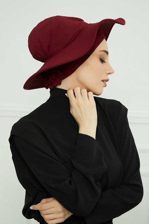Comfortable Aerobin Fabric Bonnet with Side Gather Detail