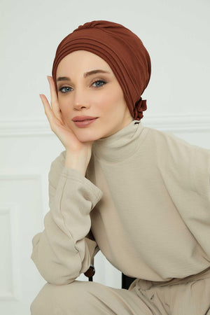 Comfortable Aerobin Fabric Bonnet with Side Gather Detail