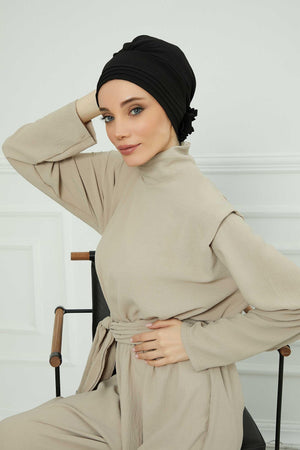 Comfortable Aerobin Fabric Bonnet with Side Gather Detail