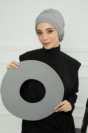 Comfortable Aerobin Fabric Bonnet with Side Gather Detail