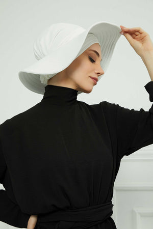 Comfortable Aerobin Fabric Bonnet with Side Gather Detail