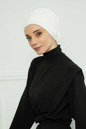 Comfortable Aerobin Fabric Bonnet with Side Gather Detail