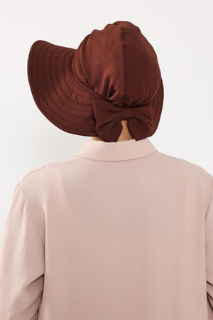 Modest Aerobin Turban Bonnet with Removable Wide-Brim Hat