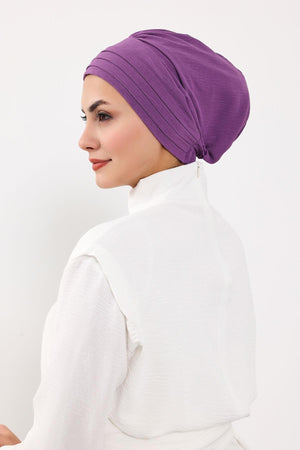 Modest Aerobin Turban Bonnet with Removable Wide-Brim Hat