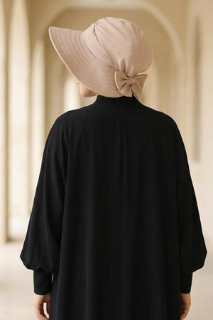 Modest Aerobin Turban Bonnet with Removable Wide-Brim Hat
