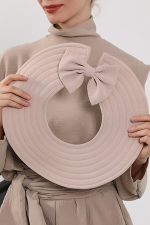 Modest Aerobin Turban Bonnet with Removable Wide-Brim Hat