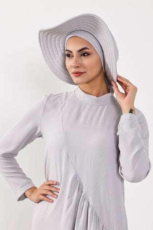 Modest Aerobin Turban Bonnet with Removable Wide-Brim Hat