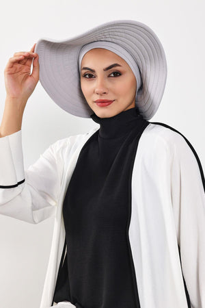 Modest Aerobin Turban Bonnet with Removable Wide-Brim Hat
