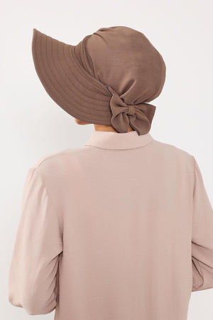 Modest Aerobin Turban Bonnet with Removable Wide-Brim Hat