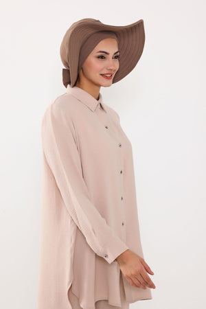 Modest Aerobin Turban Bonnet with Removable Wide-Brim Hat