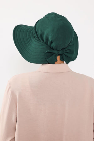 Modest Aerobin Turban Bonnet with Removable Wide-Brim Hat
