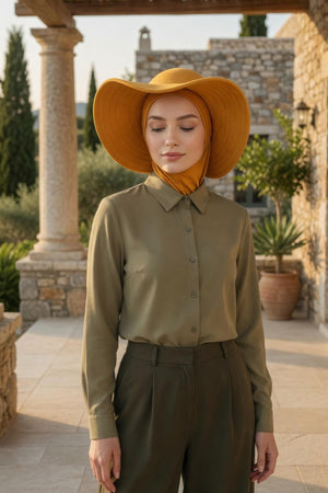 Soft Cotton-Blend Ninja Bonnet with Detachable Bow Accessory