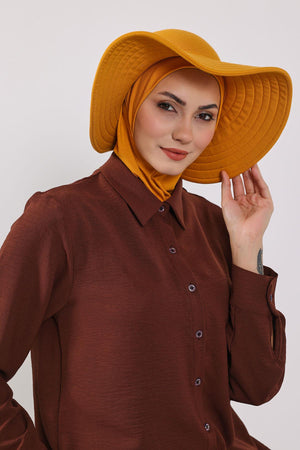 Soft Cotton-Blend Ninja Bonnet with Detachable Bow Accessory